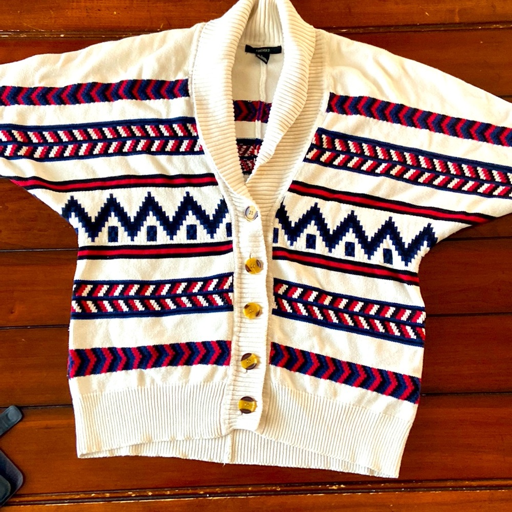Cotton Aztec Cardigan Sweater